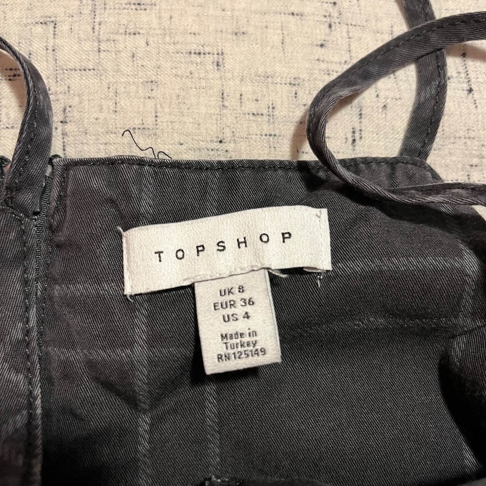 Topshop Grey Plaid Midi Dress - Picture 5 of 5